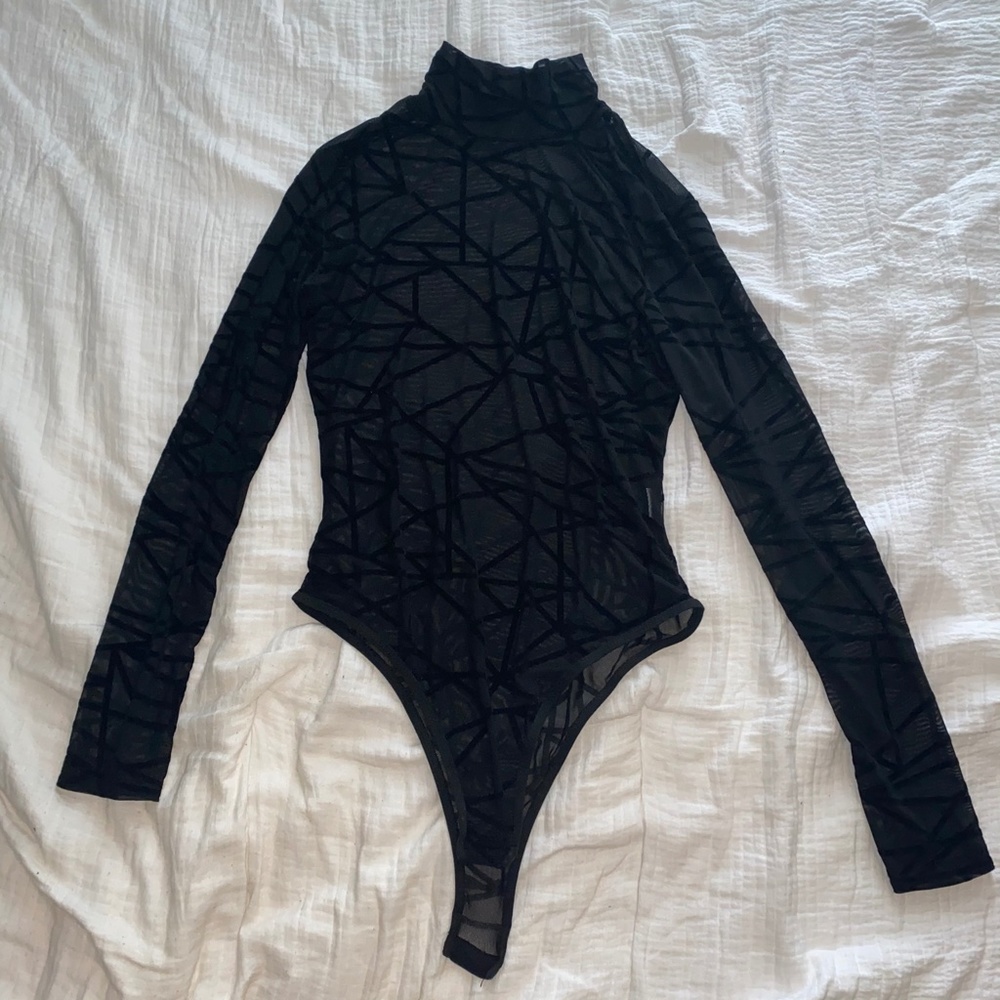 Black Sheer Bodysuit